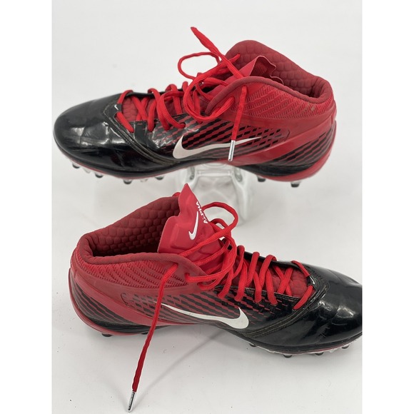 Nike Zoom Air Alpha‎ Talon Football Cleats Men's Sz 12 Red / Black Promo Sample - Picture 4 of 14
